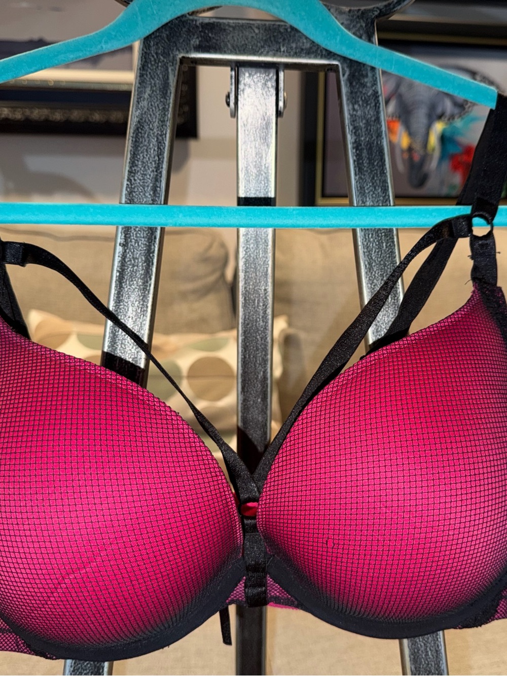 Torrid Pink Padded T-Shirt Bra with Black Trim
